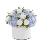 Thalia Porcelain Vase Roses & Hydrangeas